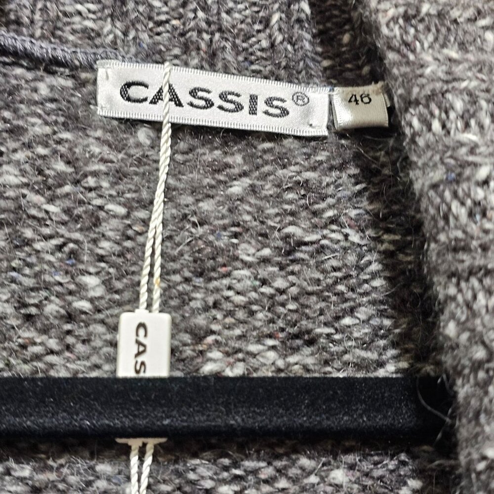 Cassis Womens Knit Wrap Cardigan Sweater Shawl‎ Collar Long Sleeve Gray - Picture 9 of 11